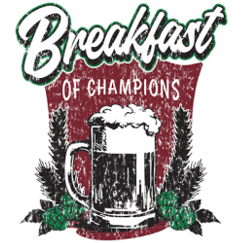 TRANSFER - BREAKFAST of CHAMPIONS weed pot 420  fun humor adult