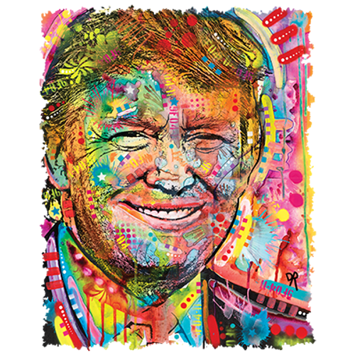 TRANSFER  -COLORFUL TRUMP neon  - political fun classic  adult
