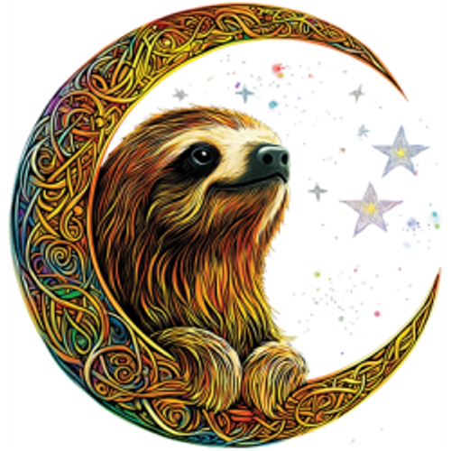 T-Shirt S to 2XL 3XL - CELTIC SLOTH fantasy  fun humor adult