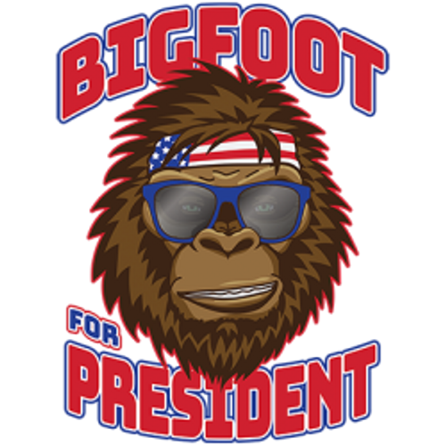 TRANSFER - BIGFOOT for PRESIDENT - Fun Humor  Adult