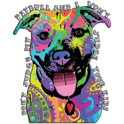 TRANSFER  - PUFF - don't JUDGE me puppy pitbull  -  dog pet neon adult