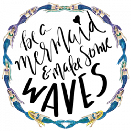 TRANSFER  - be a MERMAID MAKE some WAVES sealife beach nautical fun- adult