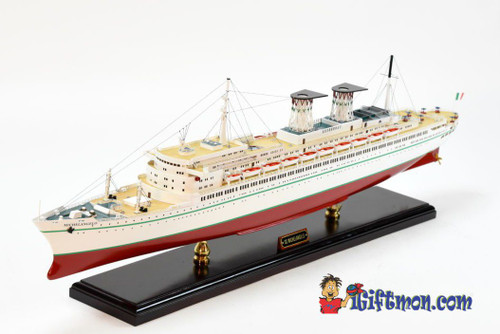 SS MICHELANGELO  passenger ship 37" fully built wood model with stand