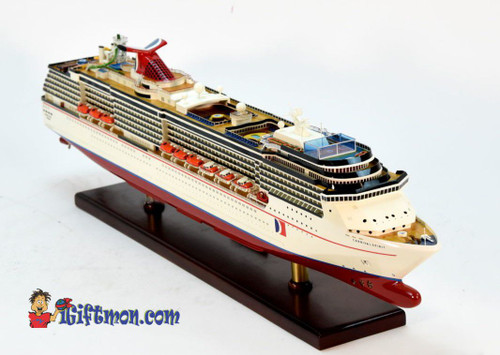 CARNIVAL SPIRIT passenger ship 33" fully built wood model with stand