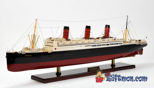 RMS BERENGARIA  passenger STEAMship 39" fully built wood model with stand