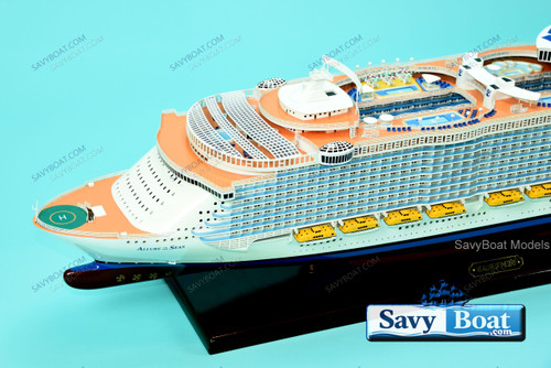 ALLURE OF THE SEAS  40" fully built wood model with stand