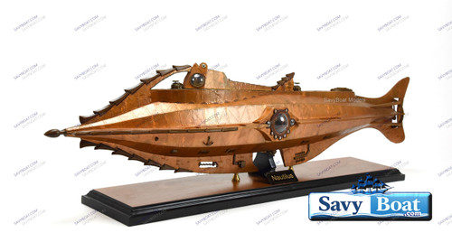 NAUTILUS 20,000 Leagues SUBMARINE  HUGE 54" COPPER SPECIAL EDITION fully built wood model with stand