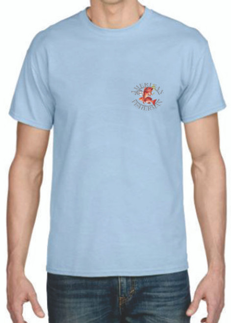 Adult DryBlend® T-Shirt - (RED SNAPPER - CREST - FISHING)
