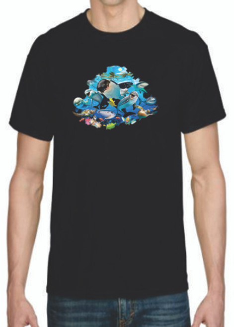 Adult DryBlend® T-Shirt - (OCEAN SELFIE -  HUMOR /  AQUATIC)