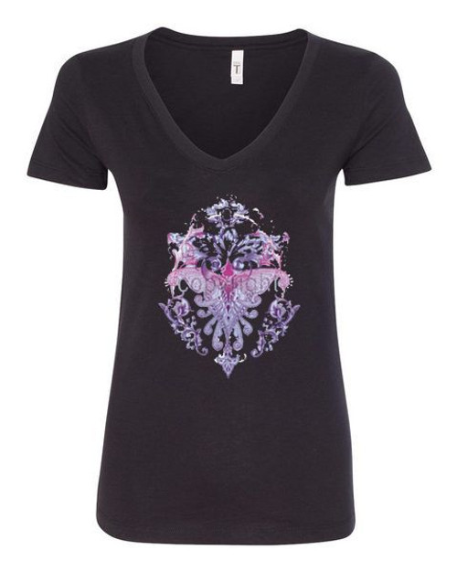 WOMEN'S Ideal VEE and CREW Neck Shirts - (PURPLE DECOR) WOMEN'S Ideal VEE and CREW Neck Shirts - (PURPLE DECOR)