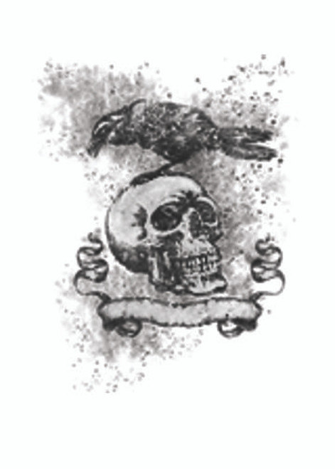 Adult DryBlend® T-Shirt - (CROW ON SKULL)