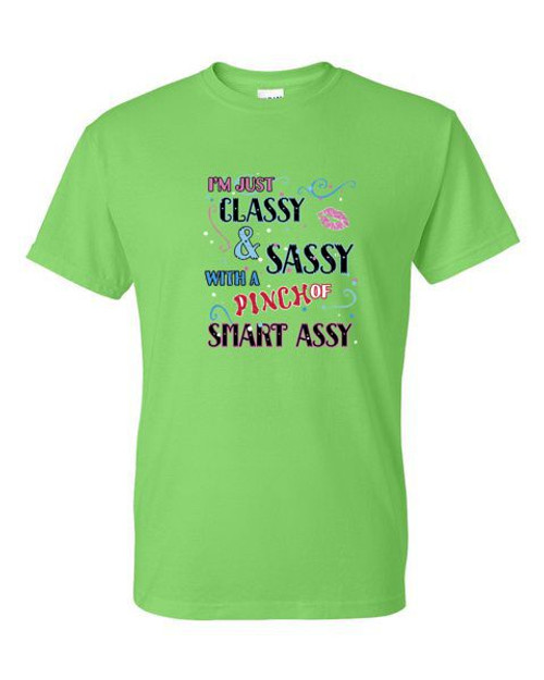 Adult DryBlend® T-Shirt - (CLASSY & SASSY  WITH CREST - SASSY CHICK)