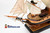 HMS DISCOVERY 1789 tall sailing ship large 35" fully built museum quality model ship w/sails & stand