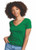 Women's Ideal V-Neck Shirt - (BLANK  GREEN)