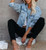 LIFE'S BEACHY FLIP FLOPS RHINESTONE CRYSTAL Women's Jean Jacket Frayed Washed Button Up Cropped Denim Jacket With Pockets