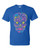 T-Shirt - BRIGHT FLORAL SKULL MUERTA RHINESTONES  - GOPTHIC /  NOVELTY Adult DryBlend®