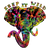 T-Shirt - COLORFUL TECHNICOLOR ELEPHANT KEEP IT WILD - NEON Adult DryBlend®