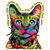 T-Shirt - COLORFUL TECHNICOLOR  HELLO CAT ANDY MAX - NEON Adult DryBlend®