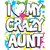 Rib Bodysuit Ones Romper  - I LOVE (heart) MY CRAZY AUNT - Pop funny USA Infant Toddler