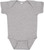 HEATHER GRAY BABY Rib Body Suit Romper Unisex - BLANK