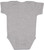 HEATHER GRAY BABY Rib Body Suit Romper Unisex - BLANK