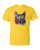 T-Shirt - COLORFUL TECHNICOLOR THOUGHTFUL CAT FELINE - NEON Adult DryBlend®