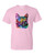 T-Shirt - COLORFUL TECHNICOLOR THOUGHTFUL CAT FELINE - NEON Adult DryBlend®