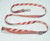 COCOA pink dots brown stripes background  - 3/4 in dog leash -  high quality polyester american union made, fadeproof, made in USA