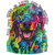 S to 2XL 3XL - LOVE and a GOLDEN  furry retreiver puppy  -  dog pet neon adult