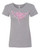 WOMEN'S Ideal VEE and CREW Neck Shirts - (WINGS RIBBON - BREAST CANCER AWARENESS)