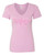 WOMEN'S Ideal VEE and CREW Neck Shirts - (WINGS RIBBON - BREAST CANCER AWARENESS)