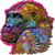 TRANSFER - COLORFUL TECHNICOLOR JUNGLE GORILLA - NEON Adult