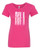 WOMEN'S Ideal VEE and CREW Neck Shirts - (SURVIVOR FLAG - BREAST CANCER AWARENESS)