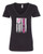 WOMEN'S Ideal VEE and CREW Neck Shirts - (SURVIVOR FLAG - BREAST CANCER AWARENESS)