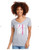 WOMEN'S Ideal VEE and CREW Neck Shirts - (SURVIVOR FLAG - BREAST CANCER AWARENESS)
