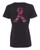 WOMEN'S Ideal VEE and CREW Neck Shirts - (BREAST CANCER RIBBON - BREAST CANCER AWARENESS)