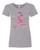 WOMEN'S Ideal VEE and CREW Neck Shirts - (BREAST CANCER RIBBON - BREAST CANCER AWARENESS)