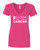 WOMEN'S Ideal VEE and CREW Neck Shirts - (F CANCER - BREAST CANCER AWARENESS)