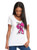 WOMEN'S Ideal VEE and CREW Neck Shirts - (PEACE LOVE CURE - BREAST CANCER AWARENESS)