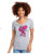 WOMEN'S Ideal VEE and CREW Neck Shirts - (PEACE LOVE CURE - BREAST CANCER AWARENESS)