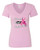 WOMEN'S Ideal VEE and CREW Neck Shirts - (PROUD PINK SUPPORTER - BREAST CANCER AWARENESS)