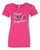 WOMEN'S Ideal VEE and CREW Neck Shirts - (PROUD PINK SUPPORTER - BREAST CANCER AWARENESS)