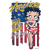 TRANSFER   - Betty AMERICA FREE & BRAVE Boop - Pop USA Flag Icon Adult