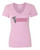 WOMEN'S Ideal VEE and CREW Neck Shirts - (SCREW CANCER - BREAST CANCER AWARENESS)