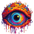 TRANSFER - TRIPPY EYE  neon - Fun Humor  Adult