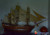 RARE, HUGE 10 FOOT LONG, LIGHTED HMS VICTORY tall sailing ship fully built museum quality model ship w/sails & stand