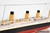 RMS TITANIC DISPLAY passenger ship 39" fully built wood model with stand