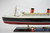 LIGHTED QUEEN ELIZABETH passenger ship 40" fully built wood model with stand