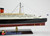 LIGHTED QUEEN ELIZABETH passenger ship 40" fully built wood model with stand