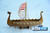 DRAKKAR VIKING SHIP  fully built  wood model with stand